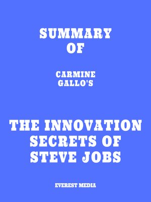cover image of Summary of Carmine Gallo's the Innovation Secrets of Steve Jobs